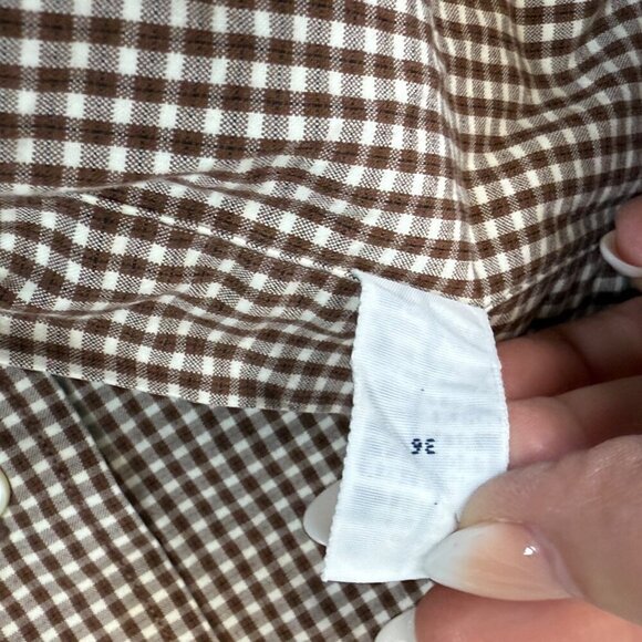 Ralph Lauren Blake Shirt Mens Sz M Brown Check Short Sleeve Button Pony Logo - Picture 9 of 9